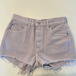 Levi 501 Original Shorts, Color Lilac